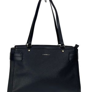 Fiorelli Pebble Black Faux Leather Handbag  Multiple Compartments
